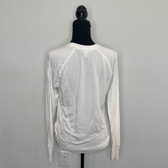 Athleta White Long Sleeve Crew Neck Top - Picture 4 of 7